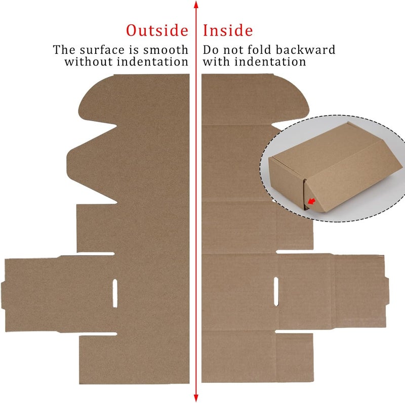 SUNLPH 50 Pack 6.5x3.2x2.2 Inches Small Shipping Boxes, Brown Corrugated Cardboard Boxes, Moving Mailing Packing Box - Image 3